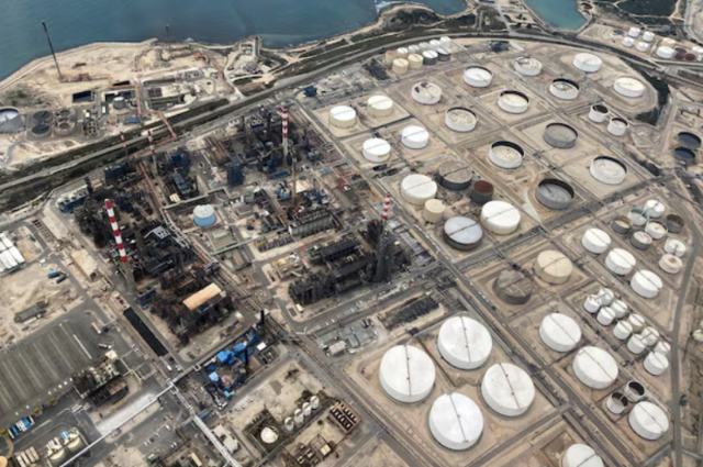 Storage tanks are seen at the Petroineos Ineos petrol refinery in Lavera, France, March 29, 2022. Picture taken March 29, 2022